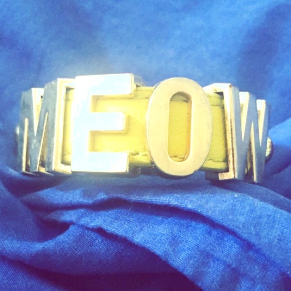 BCBG lime green Meow cuff bracelet!
