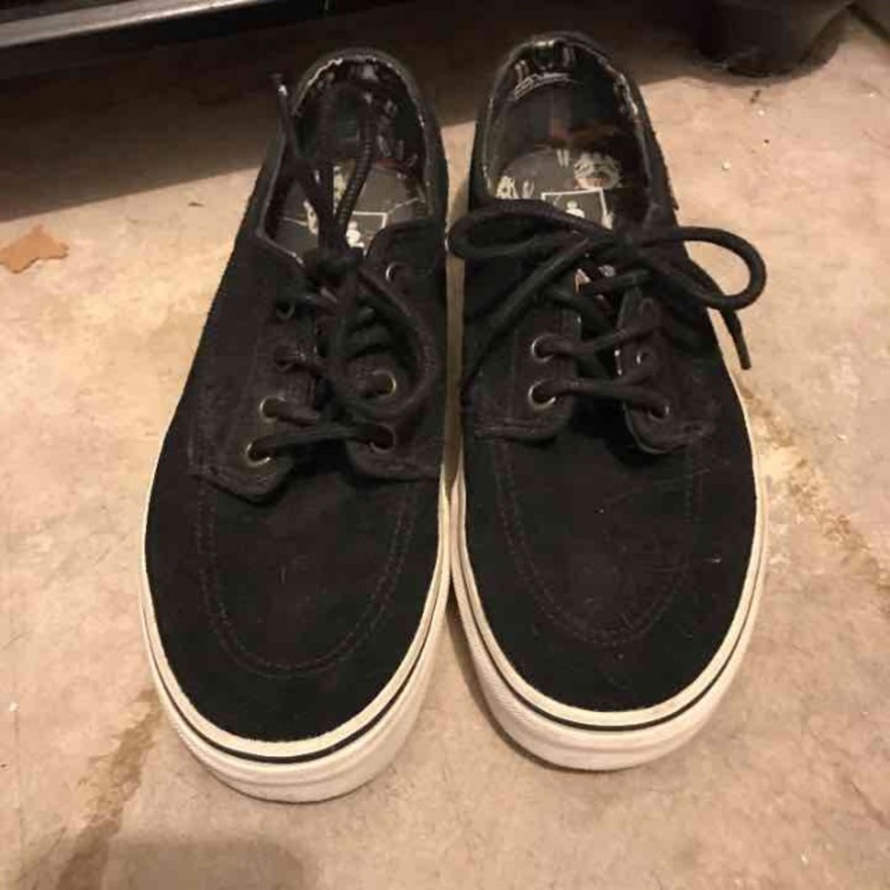 Black Suede Vans Brigatas