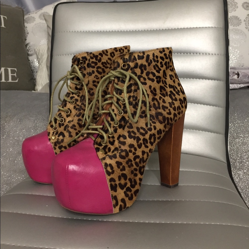 Cheetah pink LITA wedges
