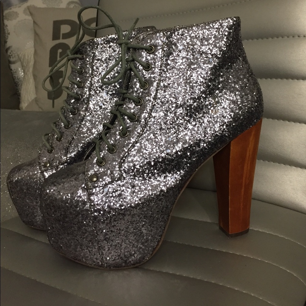 Purple glitter LITA Wedges
