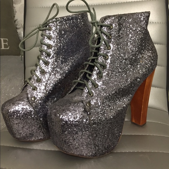 Purple glitter LITA Wedges - Picture 2 of 5