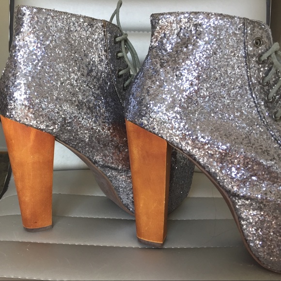 Purple glitter LITA Wedges - Picture 4 of 5