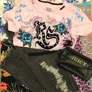 Black Distressed Roxy Skinny Jeans