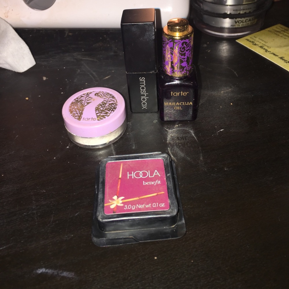 Variety of travel size Cosmetics