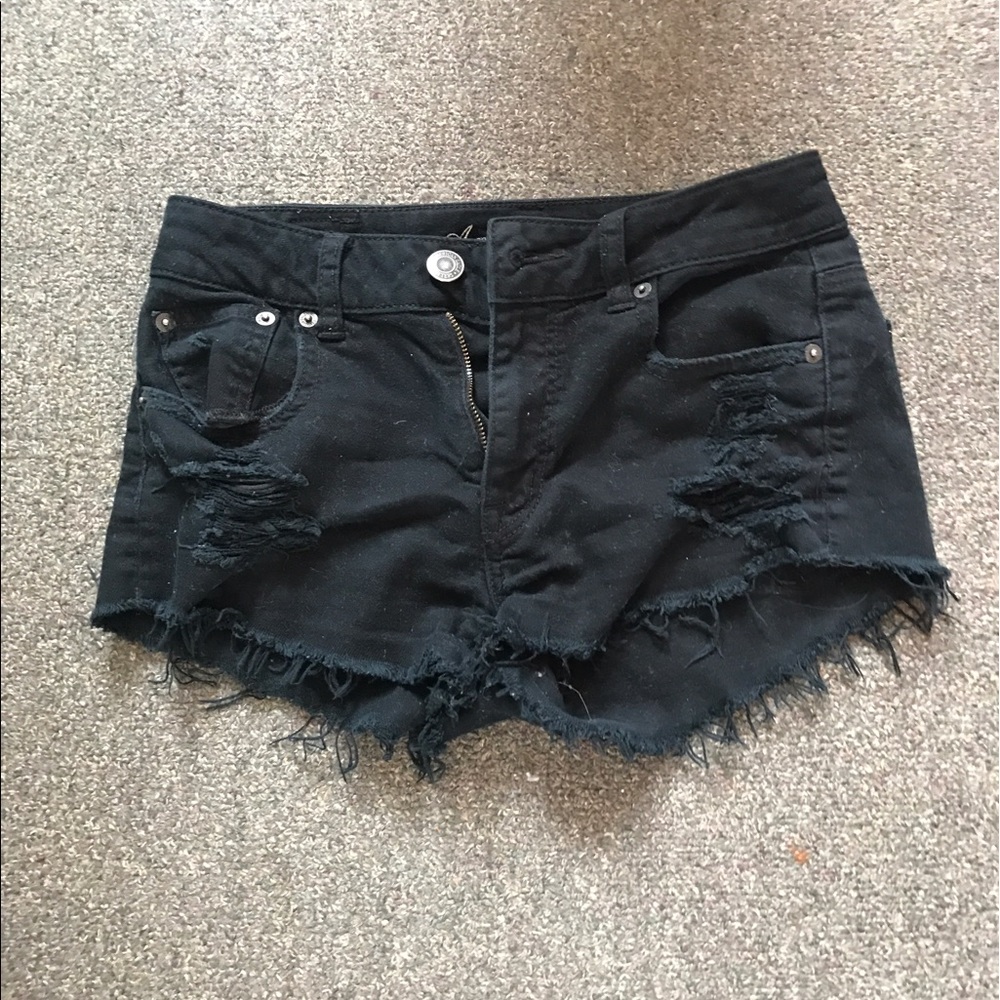 Black distressed American Eagle Shorts