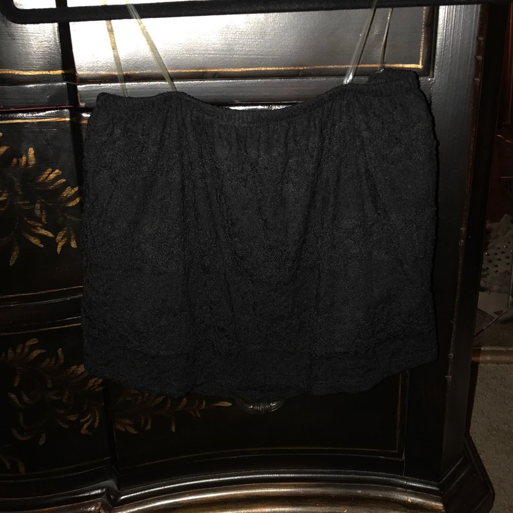 NWT black strapless lace tank top