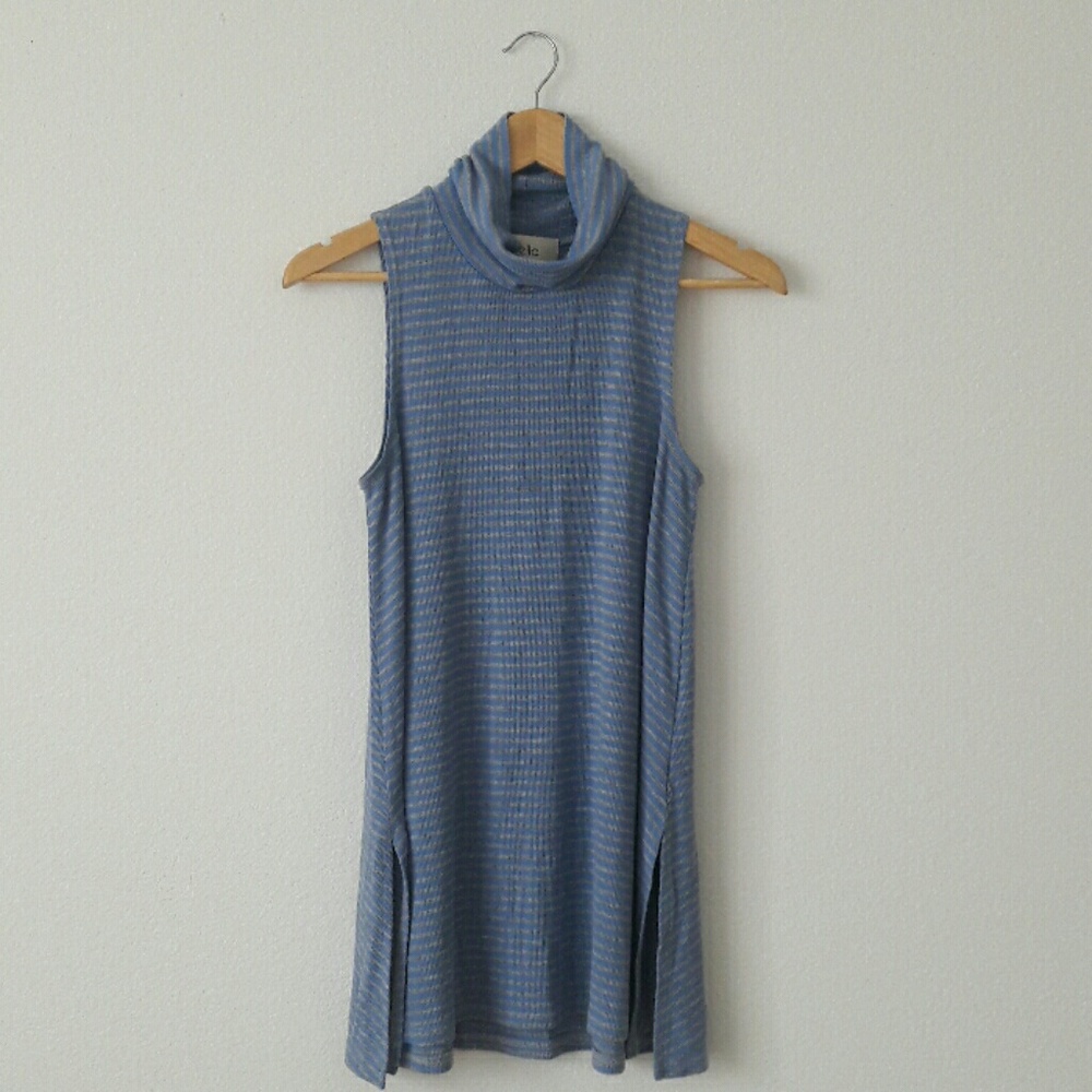 Anthropologie Turtleneck Sleeveless Top