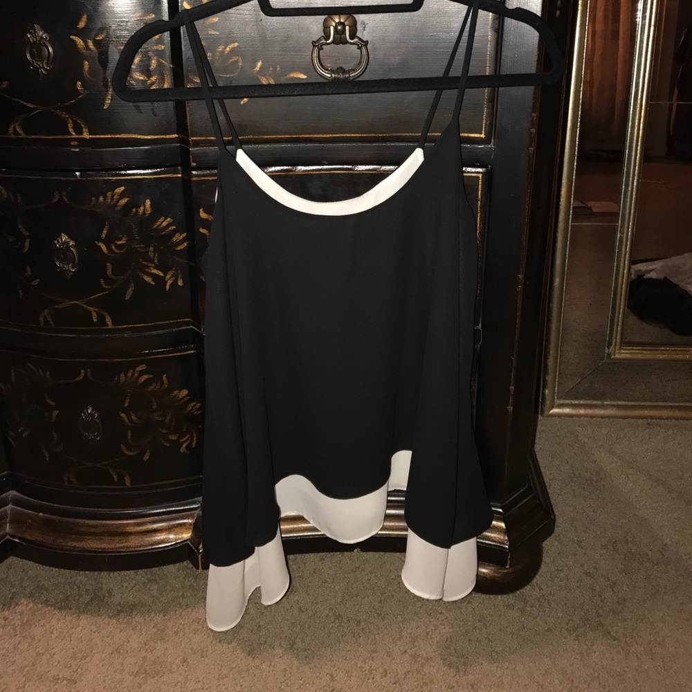 Nordstrom black and white tank top