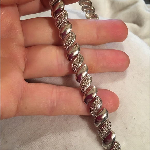Silver Diamond Bracelet - Picture 2 of 6