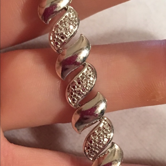 Silver Diamond Bracelet - Picture 3 of 6