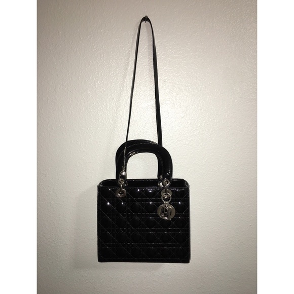 Dior Handbags - Black Lady Dior Bag patent leather