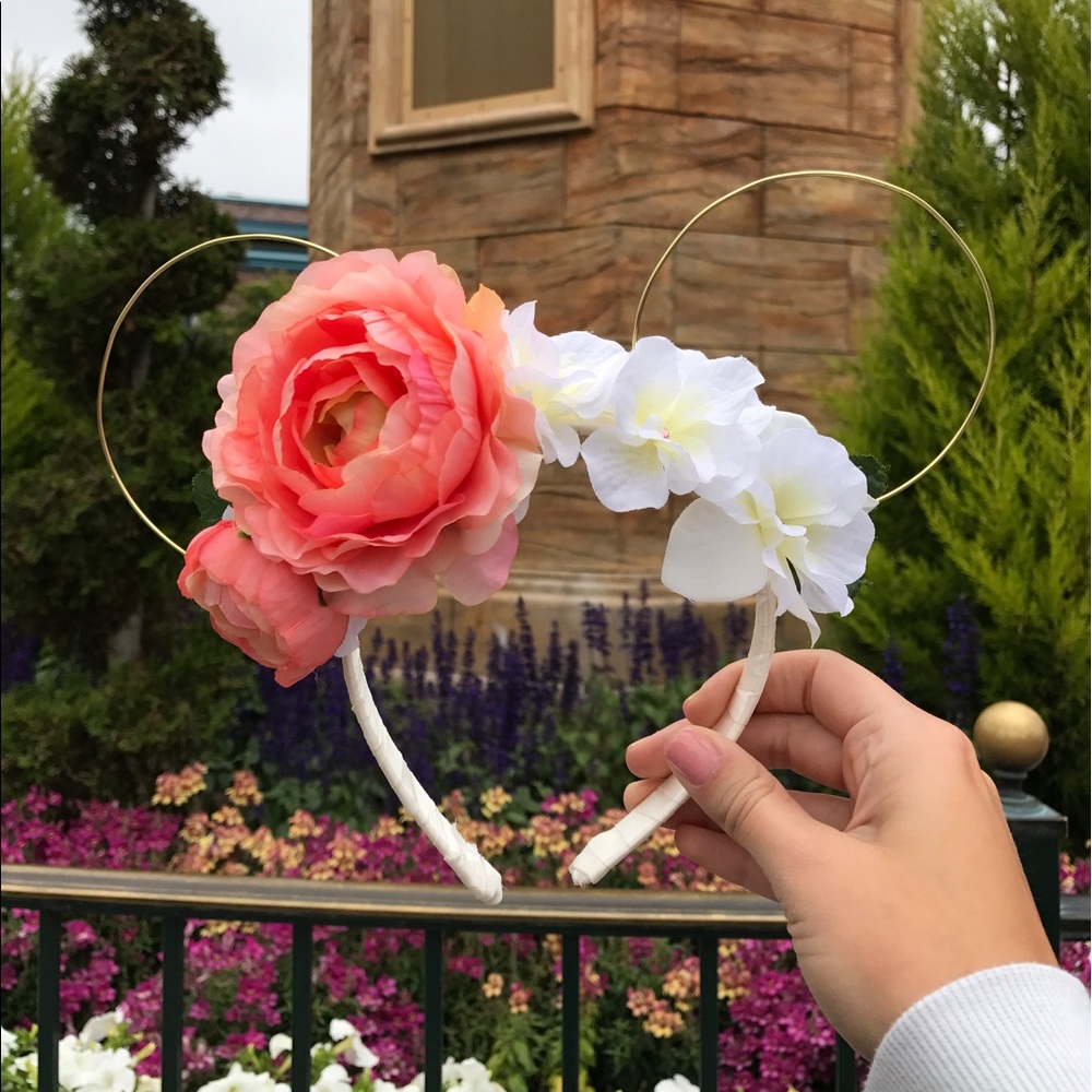 Custom floral boho Mickey ears