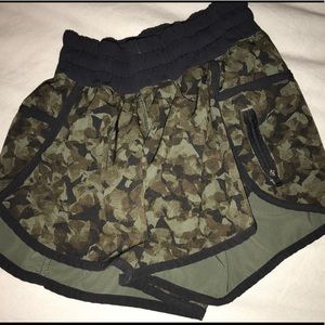 Camo Lululemon running shorts