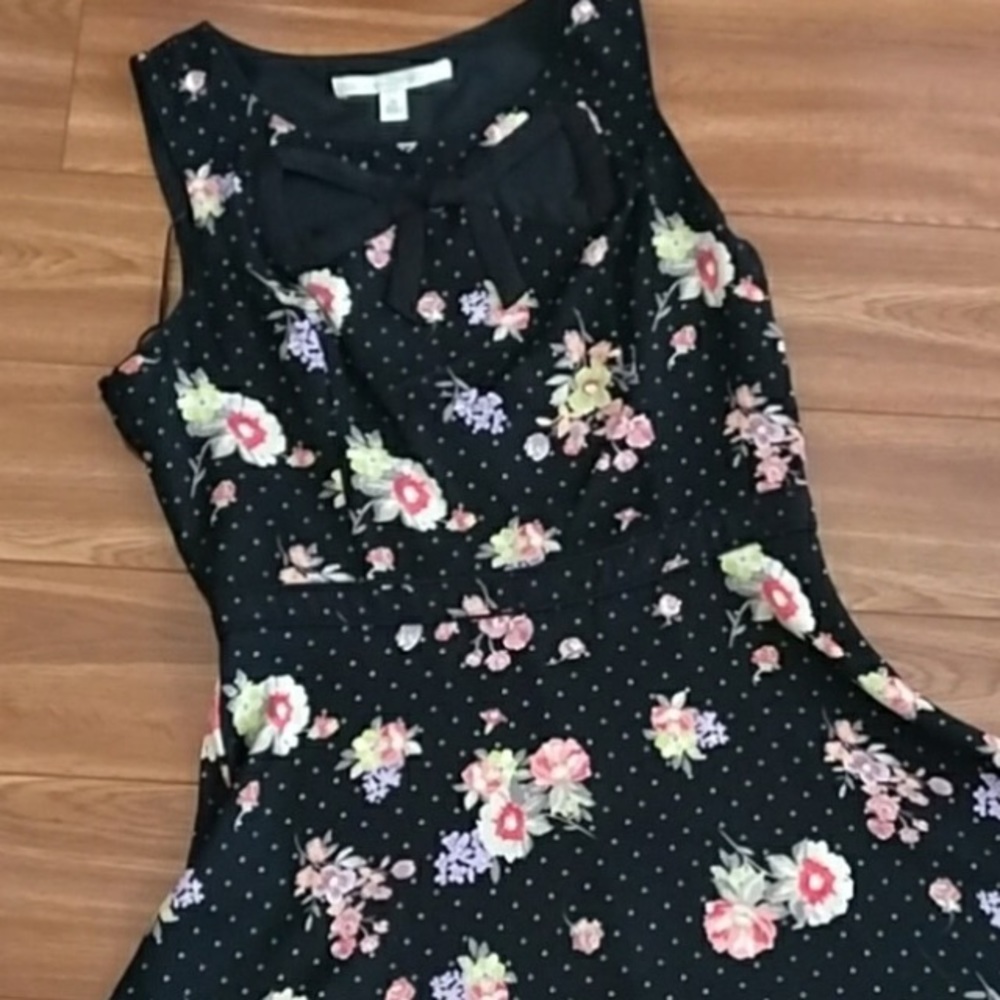 Lauren Conrad black floral dress
