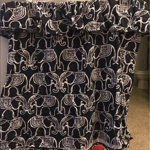 Elephant strapless top