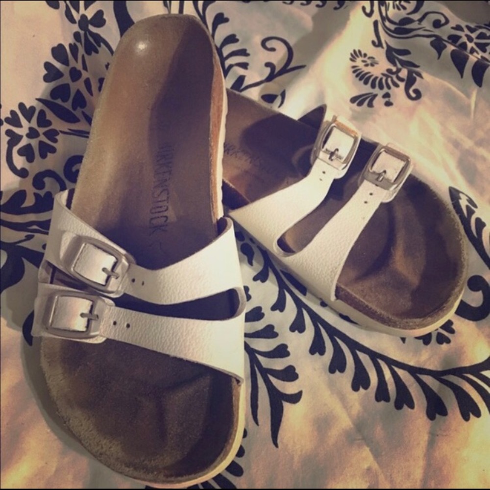 White Birkenstock Ibiza Sandals sz 37 - Picture 1 of 4