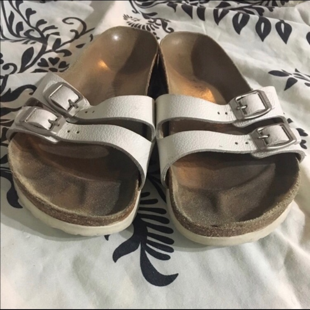 White Birkenstock Ibiza Sandals sz 37 - Picture 3 of 4