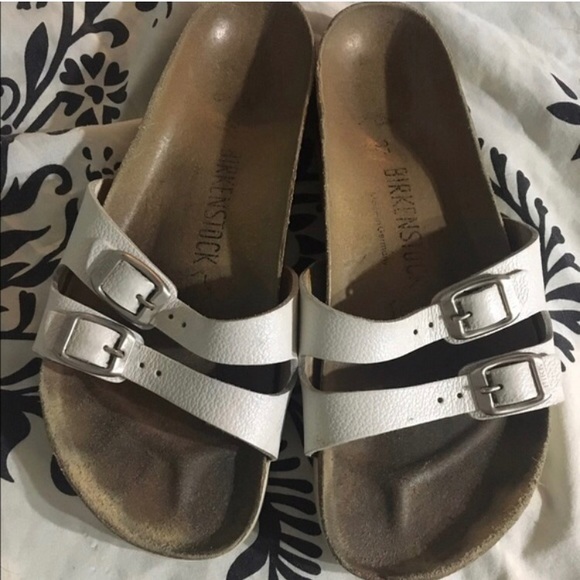 White Birkenstock Ibiza Sandals sz 37 - Picture 2 of 4