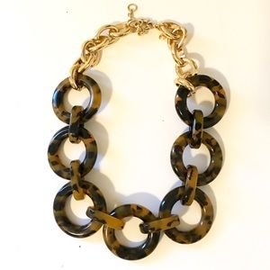 JCREW tortoise link necklace