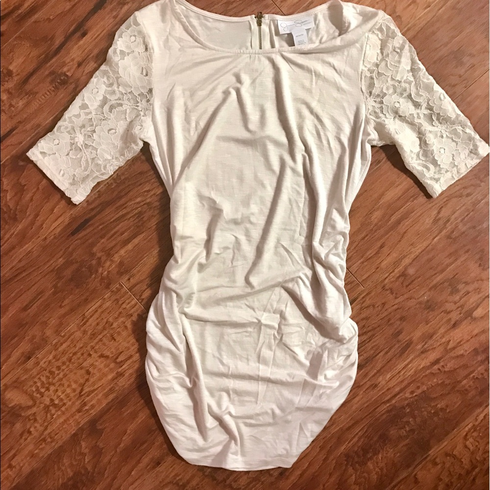 Jessica Simpson Maternity Lace Tunic Blouse Top