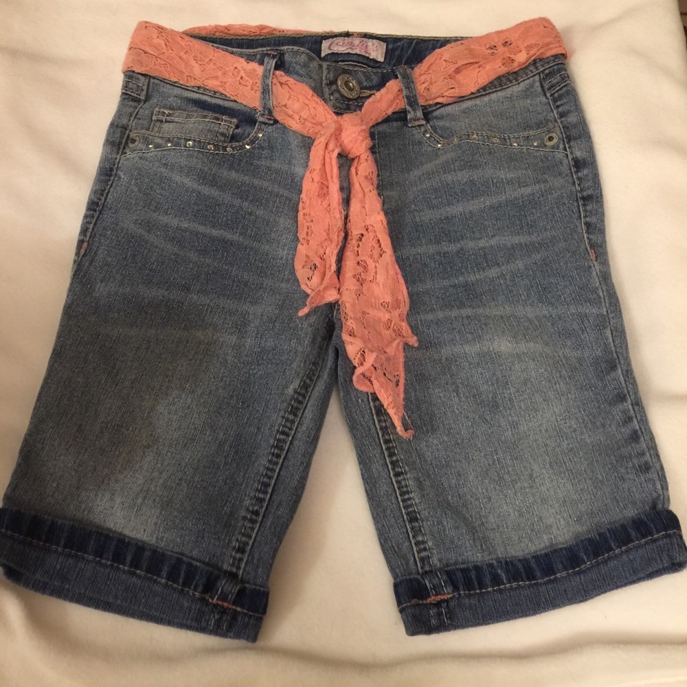 Like new girls Candies denim long shorts. Size 10