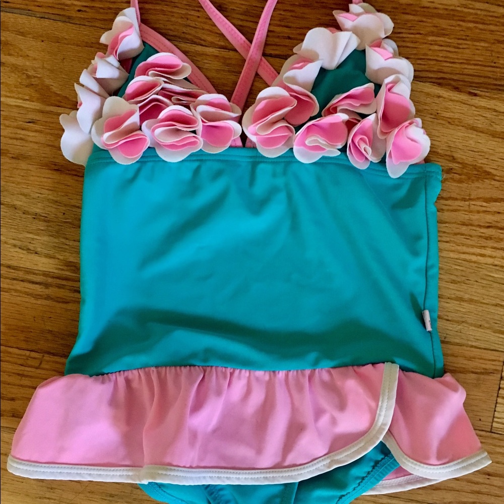 NWOT Floatimini Turquoise & Pink Swimsuit