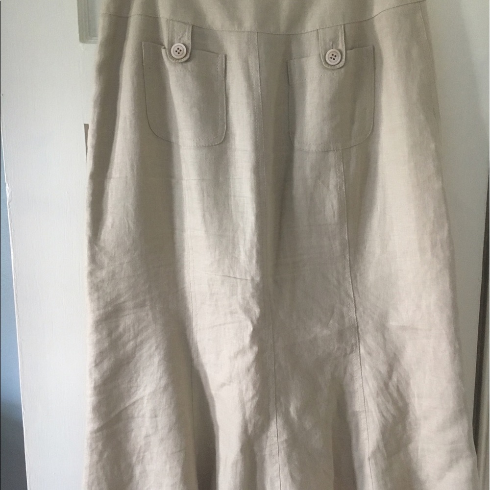 Linen skirt with lining