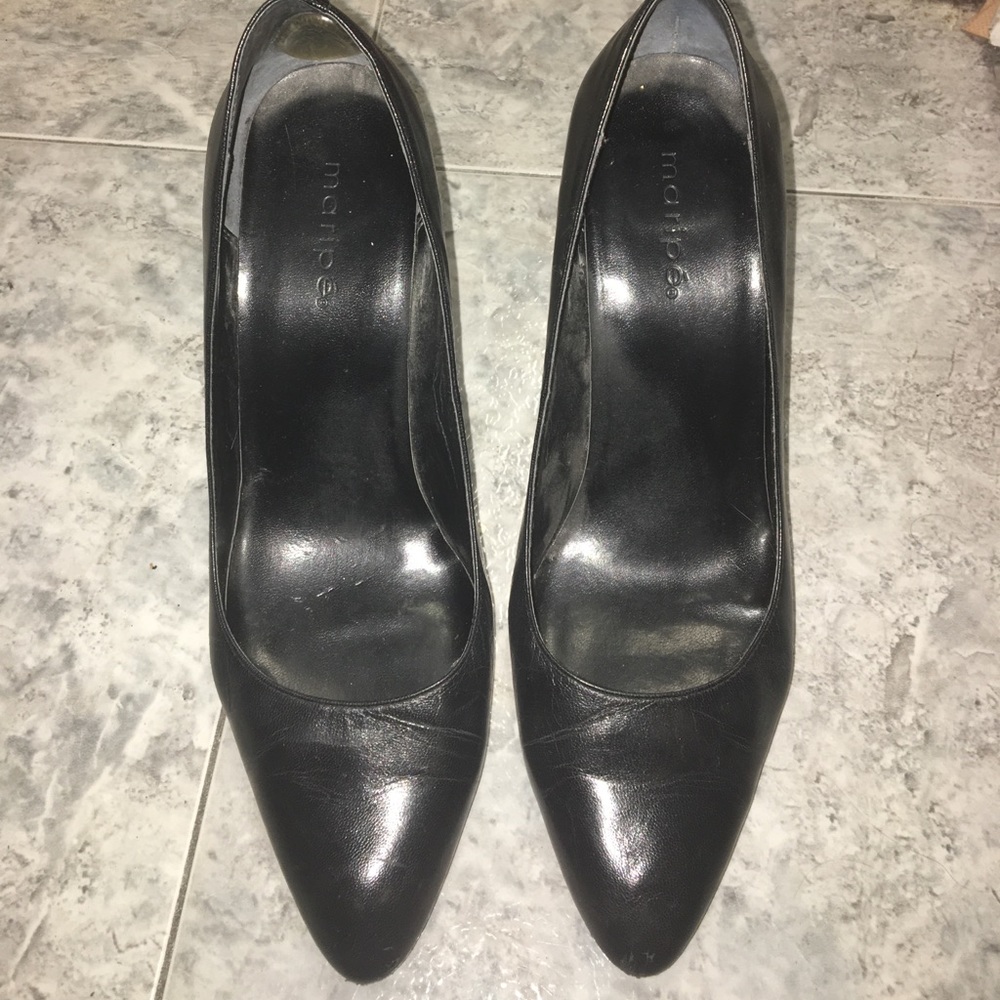 Maripe leather heels