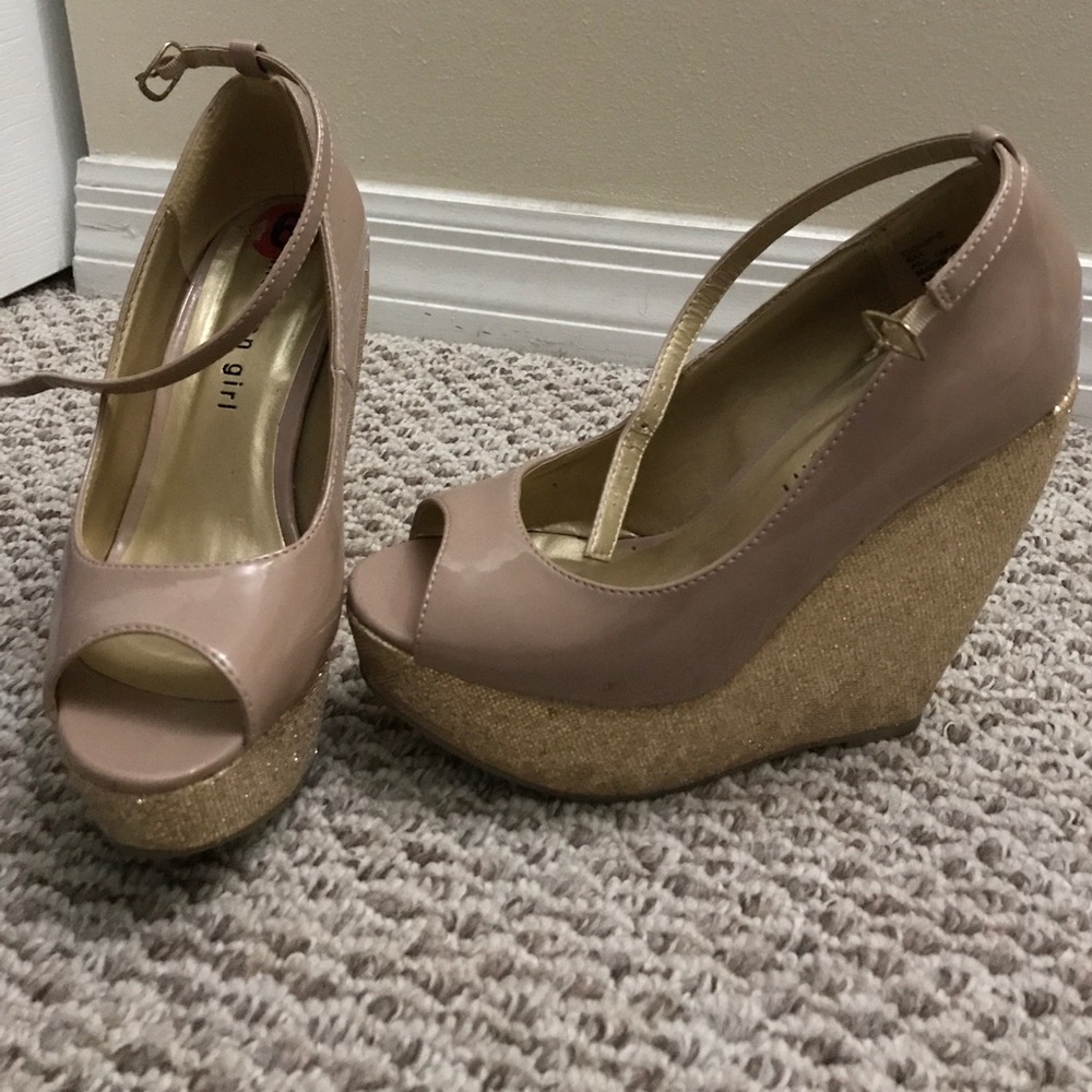 Madden girl glitter wedges