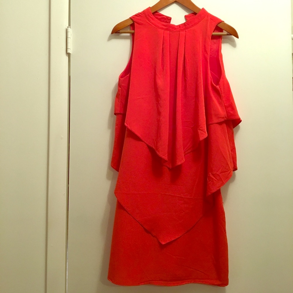 H&M Orange layered dress,  size 6