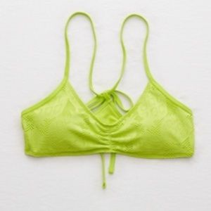 Aerie Crochet Pineapple Scoop Bikini Top
