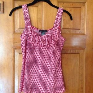 INC red and white top