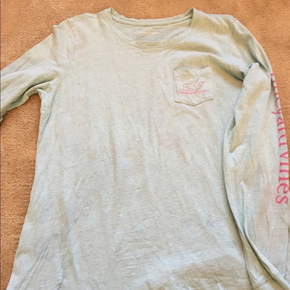 Teal/Pink vineyard vines long sleeve tshirt