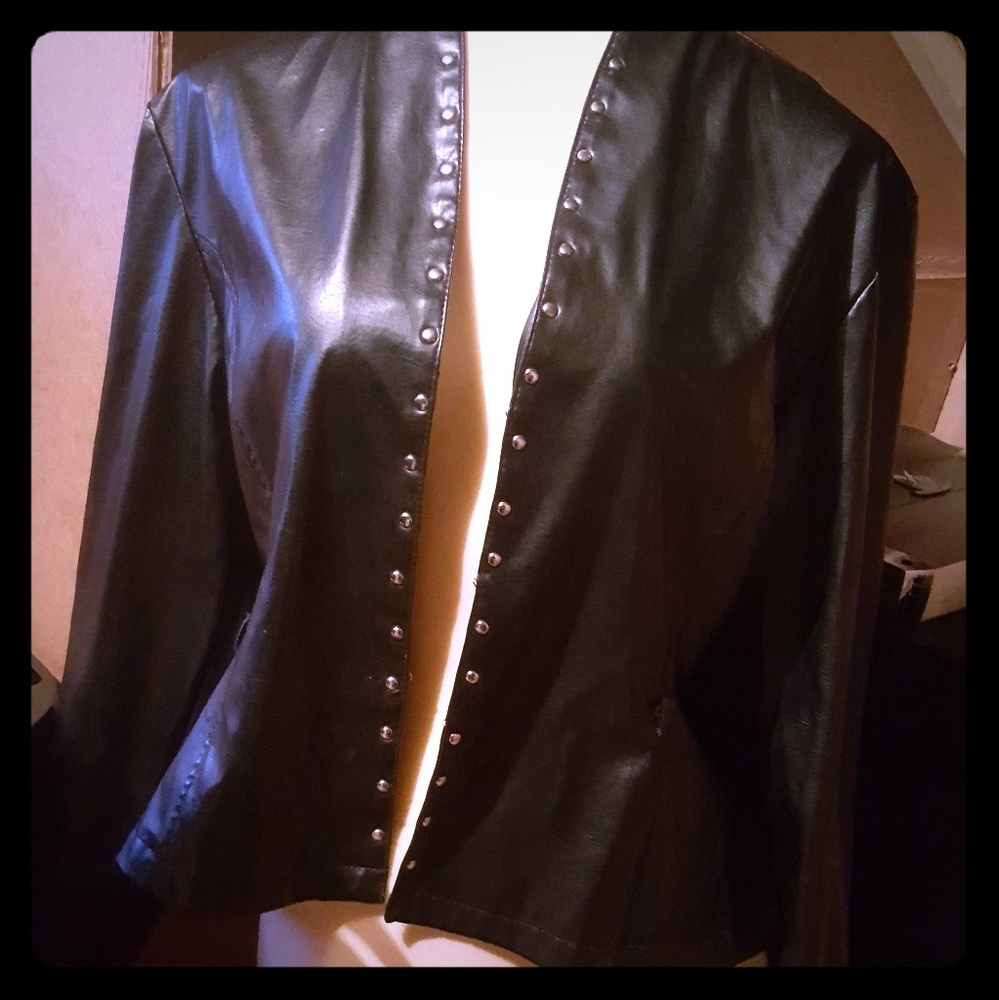 Studded jacket blk