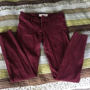 Burgundy Hollister Jegging