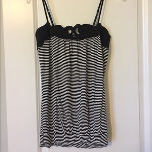 Black and white striped tank