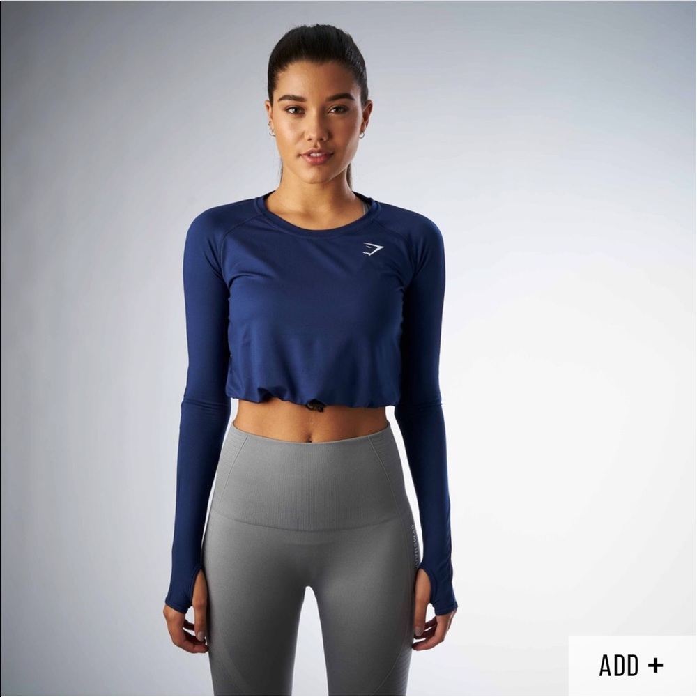 Gymshark drawcord crop top