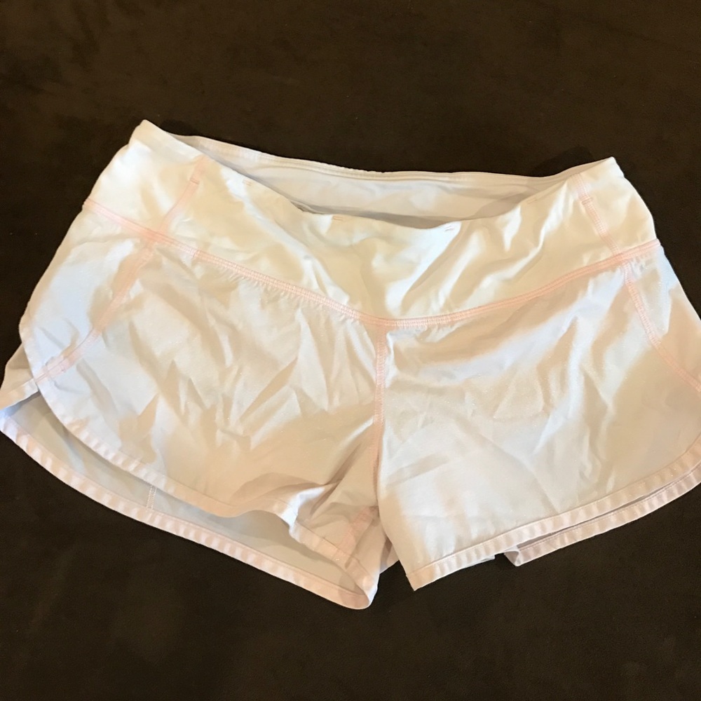 Lululemon Speed Shorts- pink shimmer