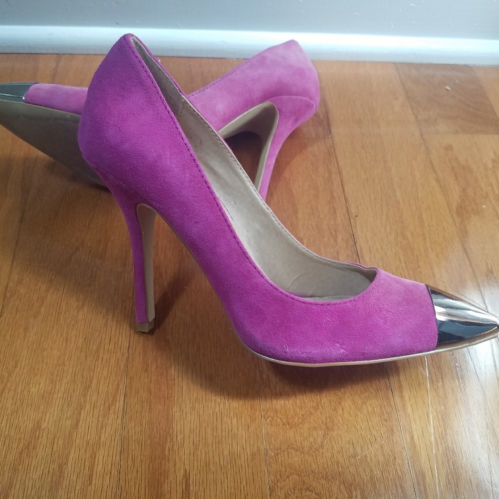Kenneth Cole reaction metal toe cap pumps 7
