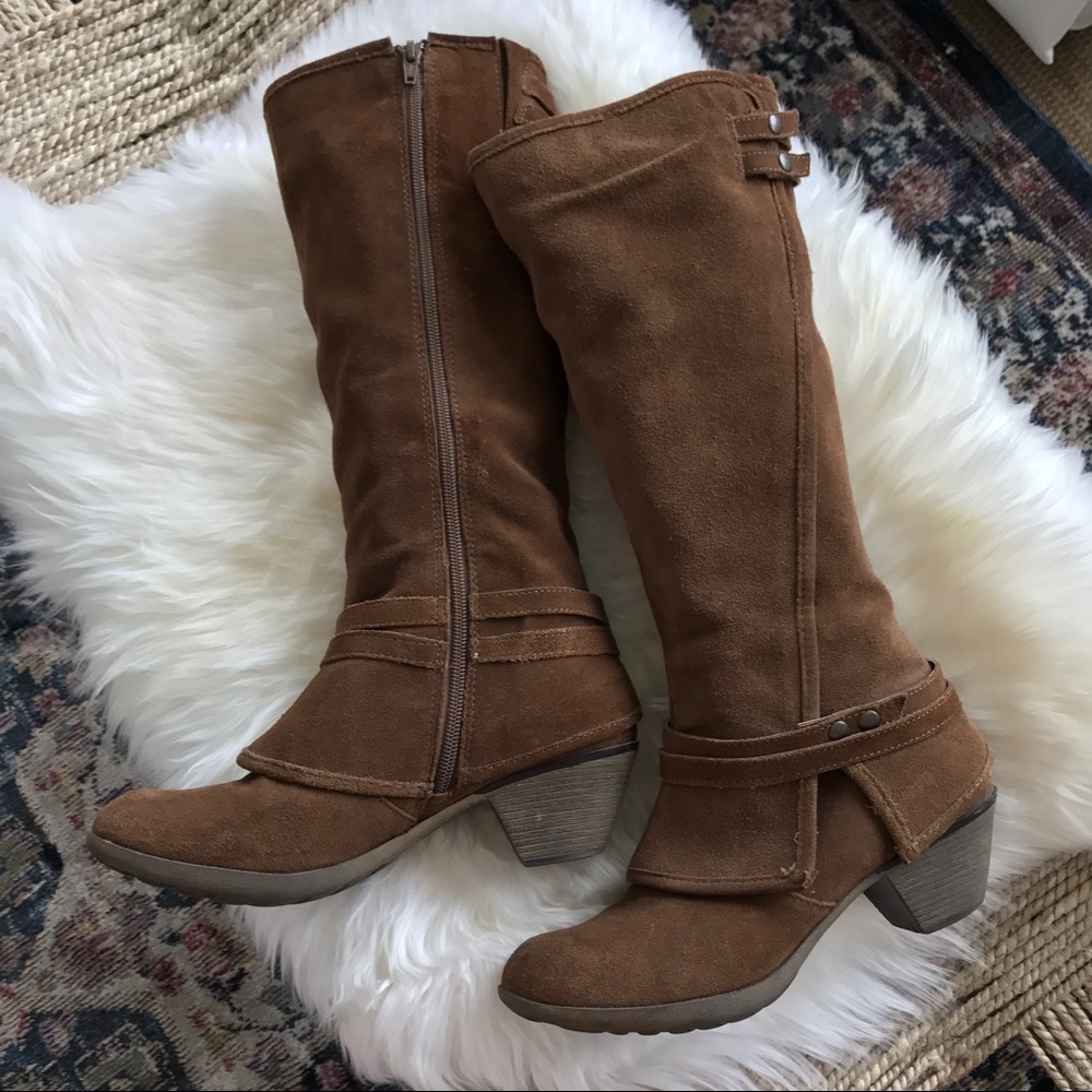 Suede Riding Boots