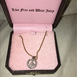 Juicy couture peace sign necklace