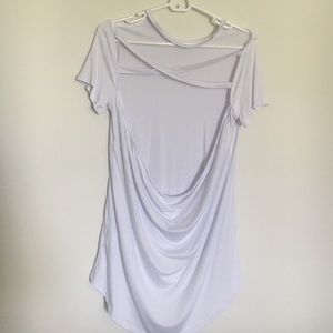 Open back white top