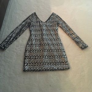 Sequin mini dress.