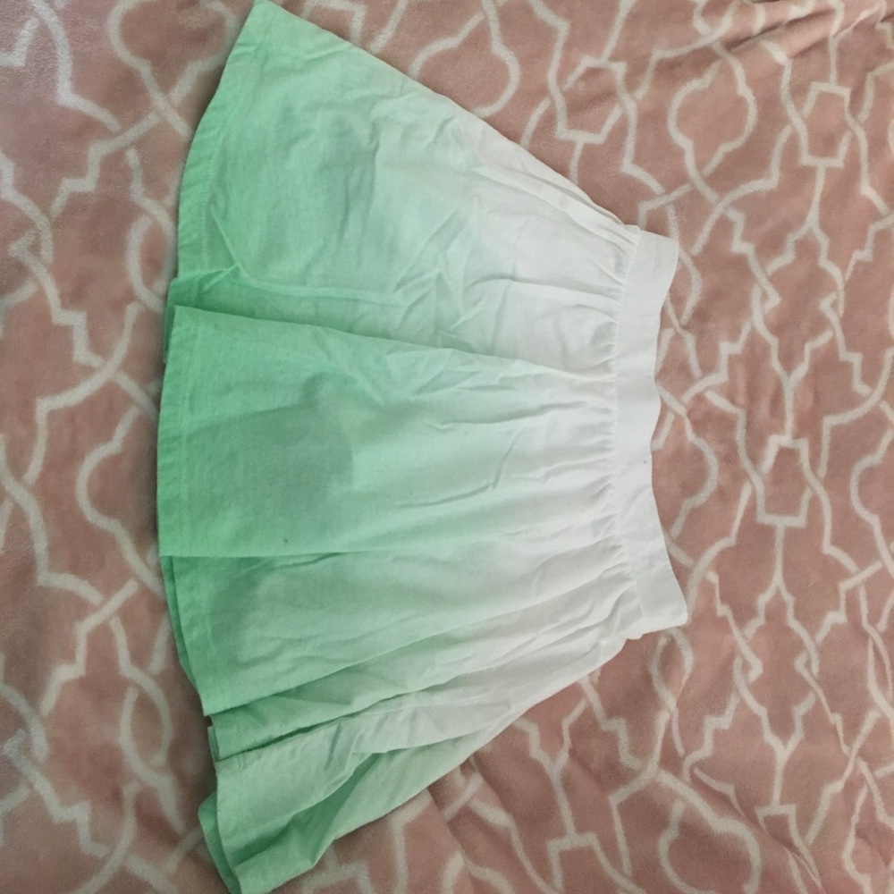 White to teal ombré skirt