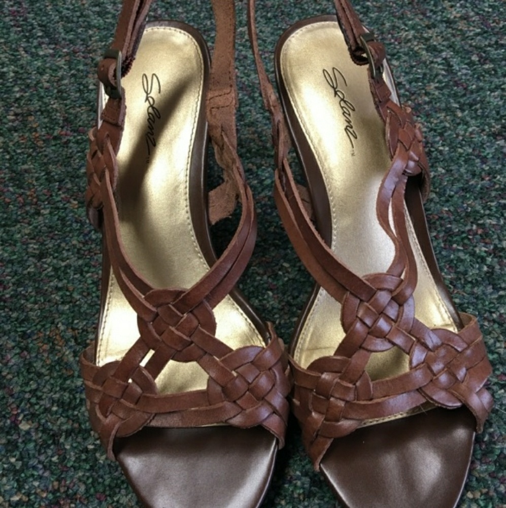 Brown Heeled Sandals