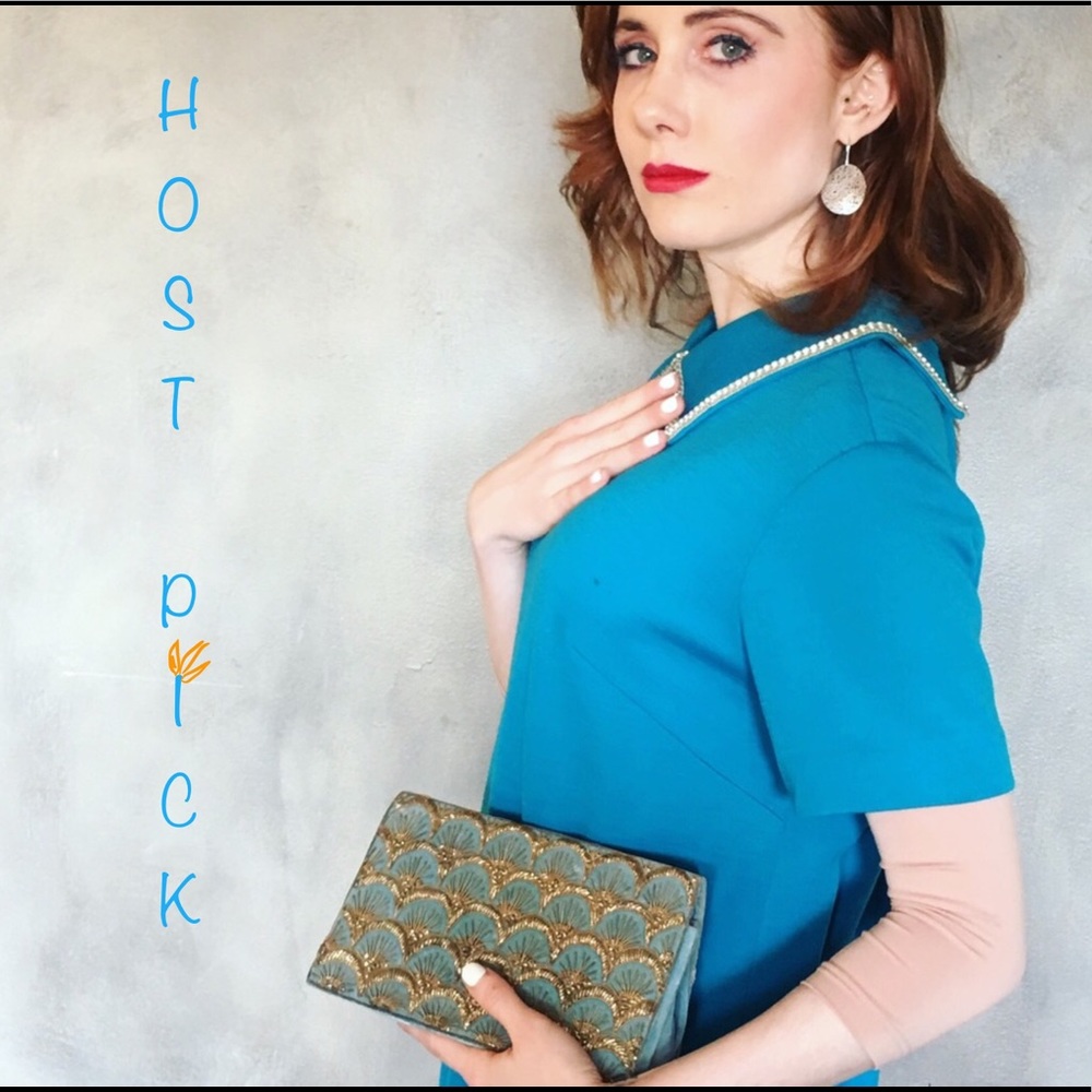 SOLD Vintage Zardozi Embroidered clutch - Picture 1 of 8