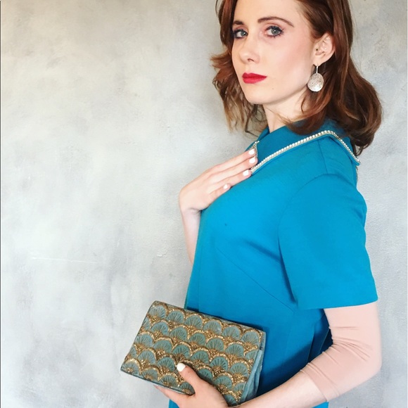 SOLD Vintage Zardozi Embroidered clutch - Picture 2 of 8