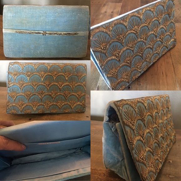 SOLD Vintage Zardozi Embroidered clutch - Picture 3 of 8