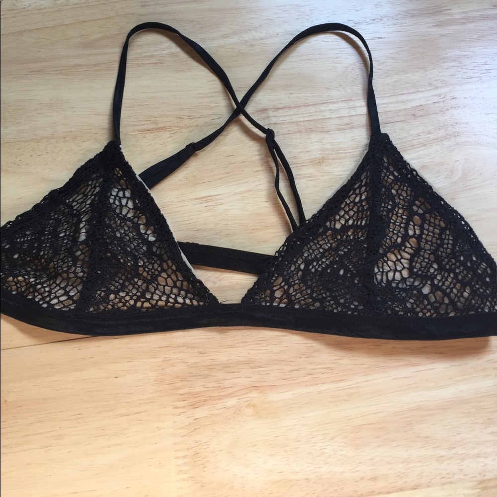 Racerback mesh lace bralette