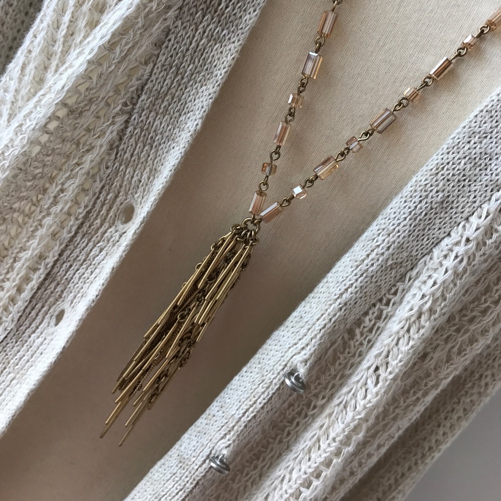 Gold and peach necklace